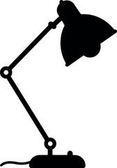 Black silhouette desk lamp