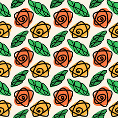 Colorful seamless floral pattern