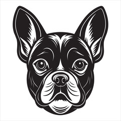 A Charming Portrait of a French Bulldog, a Gentle and Playful Companion with a Distinctive Flat Face, Bat Ears, and a Wrinkled Expression