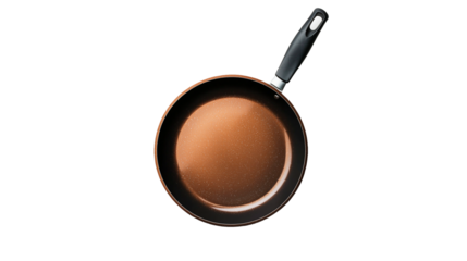 PNG a frying pan with a brown handle on a transparent background