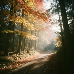 Obraz premium Autumn Forest Path