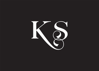KS Initial logo template vector