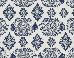 Traditional textile patterns with white background
