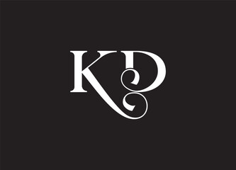 KD Initial logo template vector