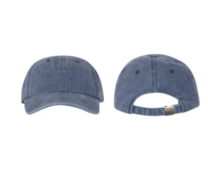 Gary Blank Baseball caps mock up white background, front and back side view, realistic style. Hat blank template	