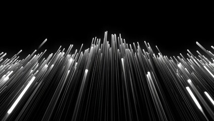 Abstract digital lines against a black background