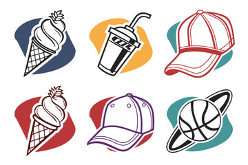 set of vector icons for design