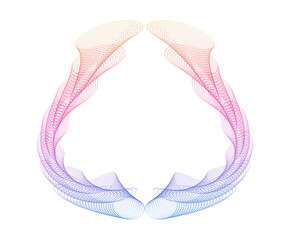 Abstract gradient wave lines forming creative geometric shapes — modern digital art, generative design, minimal futuristic background for posters, technology, NFT, web, branding and contemporary graph