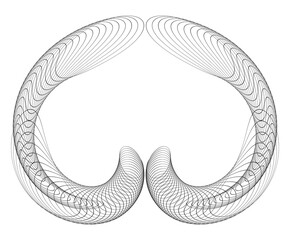 Abstract gradient wave lines forming creative geometric shapes — modern digital art, generative design, minimal futuristic background for posters, technology, NFT, web, branding and contemporary graph