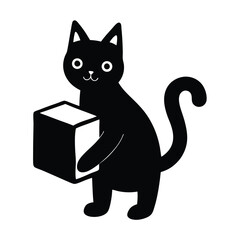 “Elegant White Cat on Clean White Background”