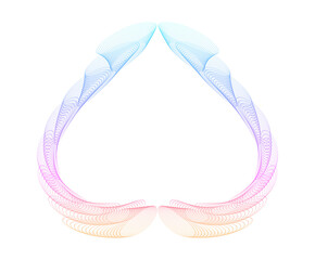 Abstract gradient wave lines forming creative geometric shapes — modern digital art, generative design, minimal futuristic background for posters, technology, NFT, web, branding and contemporary graph