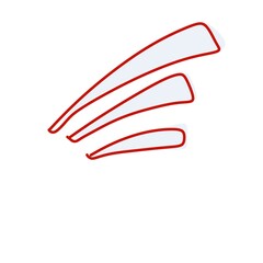 vector illustration of a hand holding a pen