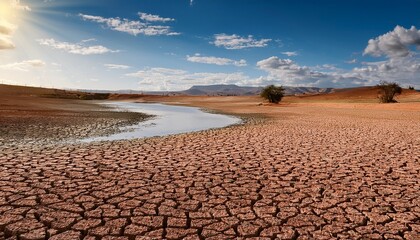 water scarcity the drought stricken landscape a stark reminder of climate change s impact on agriculture
