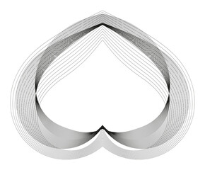 Abstract gradient wave lines forming creative geometric shapes — modern digital art, generative design, minimal futuristic background for posters, technology, NFT, web, branding and contemporary graph