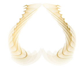 Abstract gradient wave lines forming creative geometric shapes — modern digital art, generative design, minimal futuristic background for posters, technology, NFT, web, branding and contemporary graph