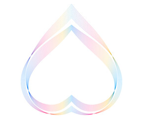 Abstract gradient wave lines forming creative geometric shapes — modern digital art, generative design, minimal futuristic background for posters, technology, NFT, web, branding and contemporary graph