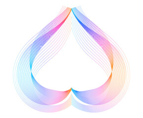 Abstract gradient wave lines forming creative geometric shapes — modern digital art, generative design, minimal futuristic background for posters, technology, NFT, web, branding and contemporary graph