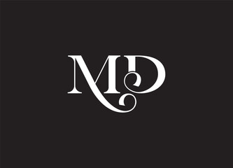 MD Abstract Letters Logo Monogram