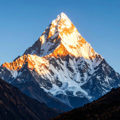 Majestic mountain sunrise peak