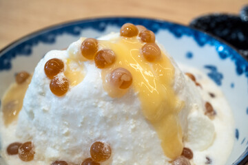 Delicious Dessert with Creamy Tofu and Sweet Toppings