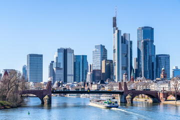 Skyline, Frankfurt am Main, Hessen, Deutschland 