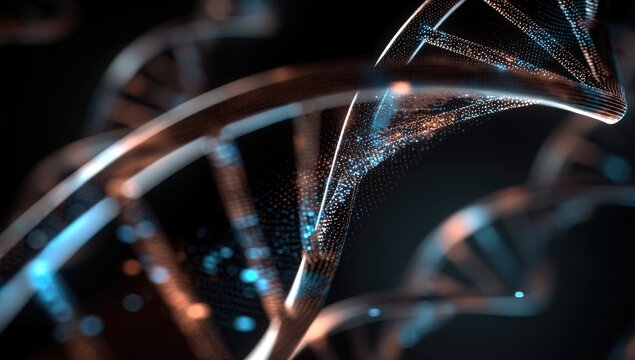 Abstract DNA helix close-up
