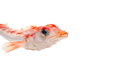 PNG a red and white fish on a transparent background