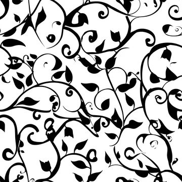 gobo texture shadows curling vine tendrils with bold leaf silhouettes