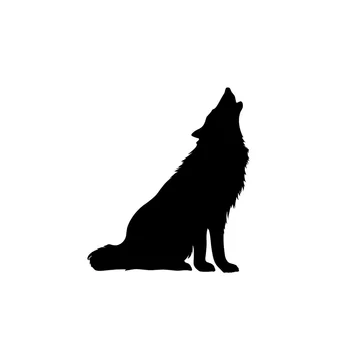 gobo texture shadows dramatic wolf silhouette howling in stark monochrome design