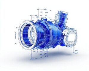 Crosssectional blueprint of a CNG engine s valve train, highlighting timing adjustments for gaseous fuel