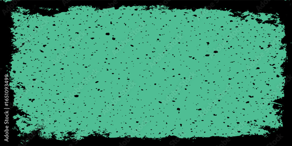 Poster abstract green textured background with black border grunge style design element