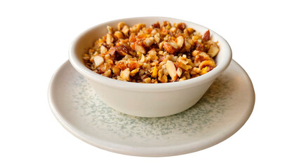Croquant dessert in a bowl isolated