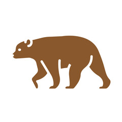 spectacled bear color flat icon for digital and print projects. South american animals.