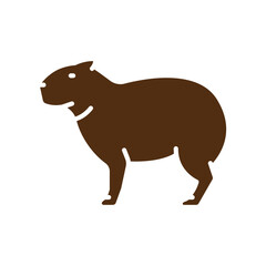 capybara color flat icon for digital and print projects. South american animals.