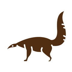 giant anteater color flat icon for digital and print projects. South american animals.