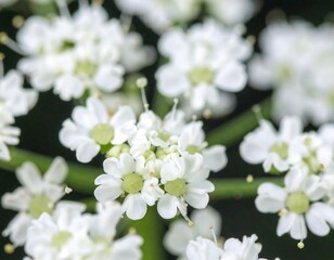 Fototapeta premium Close-up of tiny white flowers