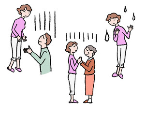 家族の困りごと相談イラスト