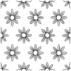 Obraz premium Elegant hand drawn floral pattern for textile design creating a serene atmosphere and positive vibes