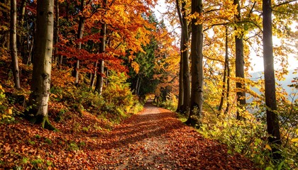 Obraz premium Autumn forest path (5)