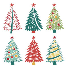 Obraz premium christmas tree set