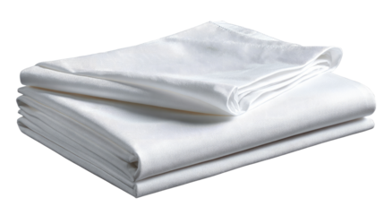 Folded Sheet Set: A pristine set of folded, high-quality sheets, evoking a sense of freshness and inviting relaxation.