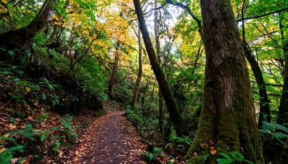Fototapeta premium Autumn forest path (8)
