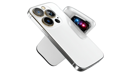 Modern Smartphone : A sleek, next-generation smartphone showcasing cutting-edge design and advanced technology, poised to revolutionize connectivity and communication in the digital age.