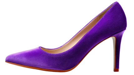 Elegant High-Heeled Shoe: A stunning, high-heeled shoe is displayed in a studio shot, showcasing sophisticated footwear. This glamorous accessory is perfect for any event.