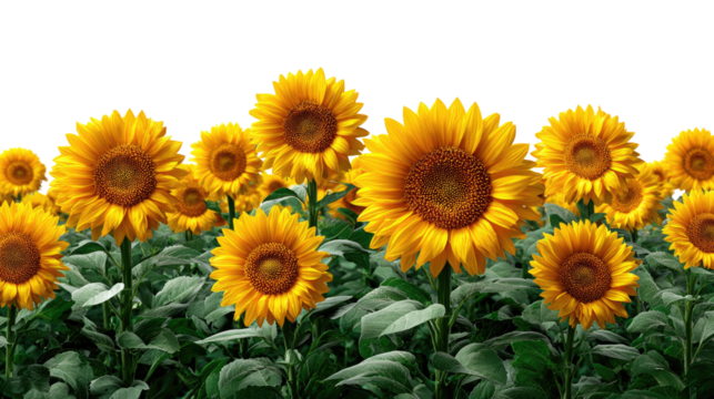 Sunflower's field in Bloom: A vibrant expanse of sunflowers basks under the summer sun, a testament to nature's beauty and the cyclical dance of life.