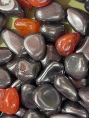 Polished Gemstones Displayed in Vibrant Assortment