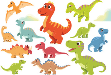 Black and white cartoon dinosaur coloring page, fun educational illustration for kids, prehistoric creatures line art, printable dino worksheet