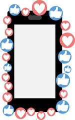 インフルエンサーのグラフィック素材イラスト