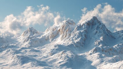 Snowy mountain range under a vibrant sky (1)