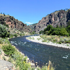 Mountain river scenic landscape